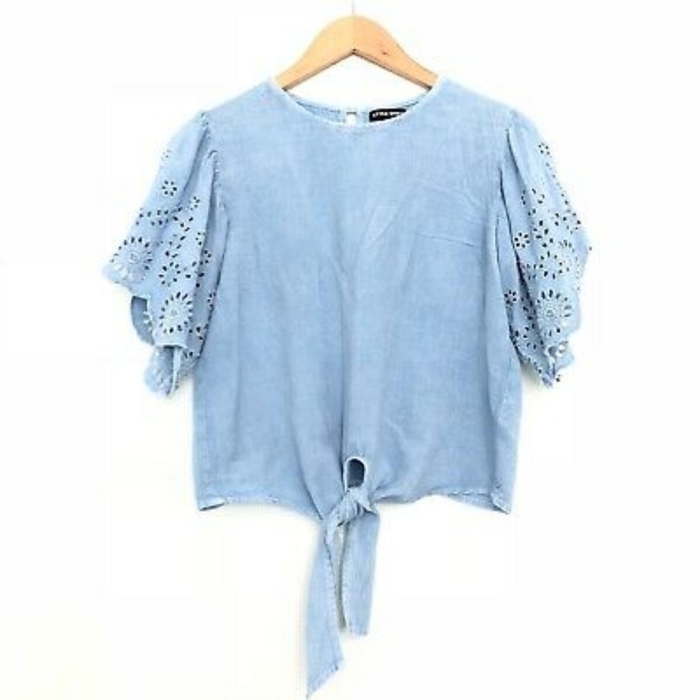 Knotted front blouse